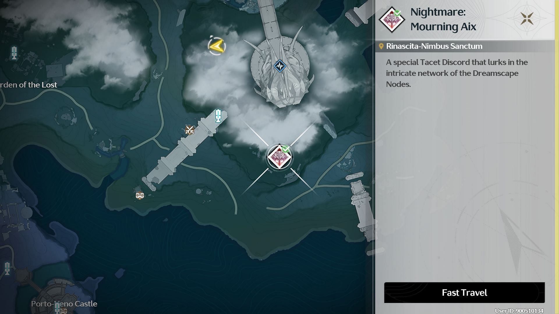 Mourning Aix Nightmare Echo location (Image via Kuro Games)
